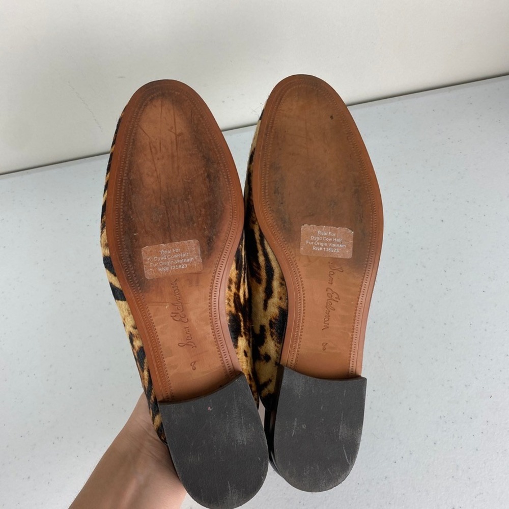 Sam Edelman Linnie Mule Womens 8 Animal Print Calf Hair Horsebit Slide Slip On - Picture 3 of 7